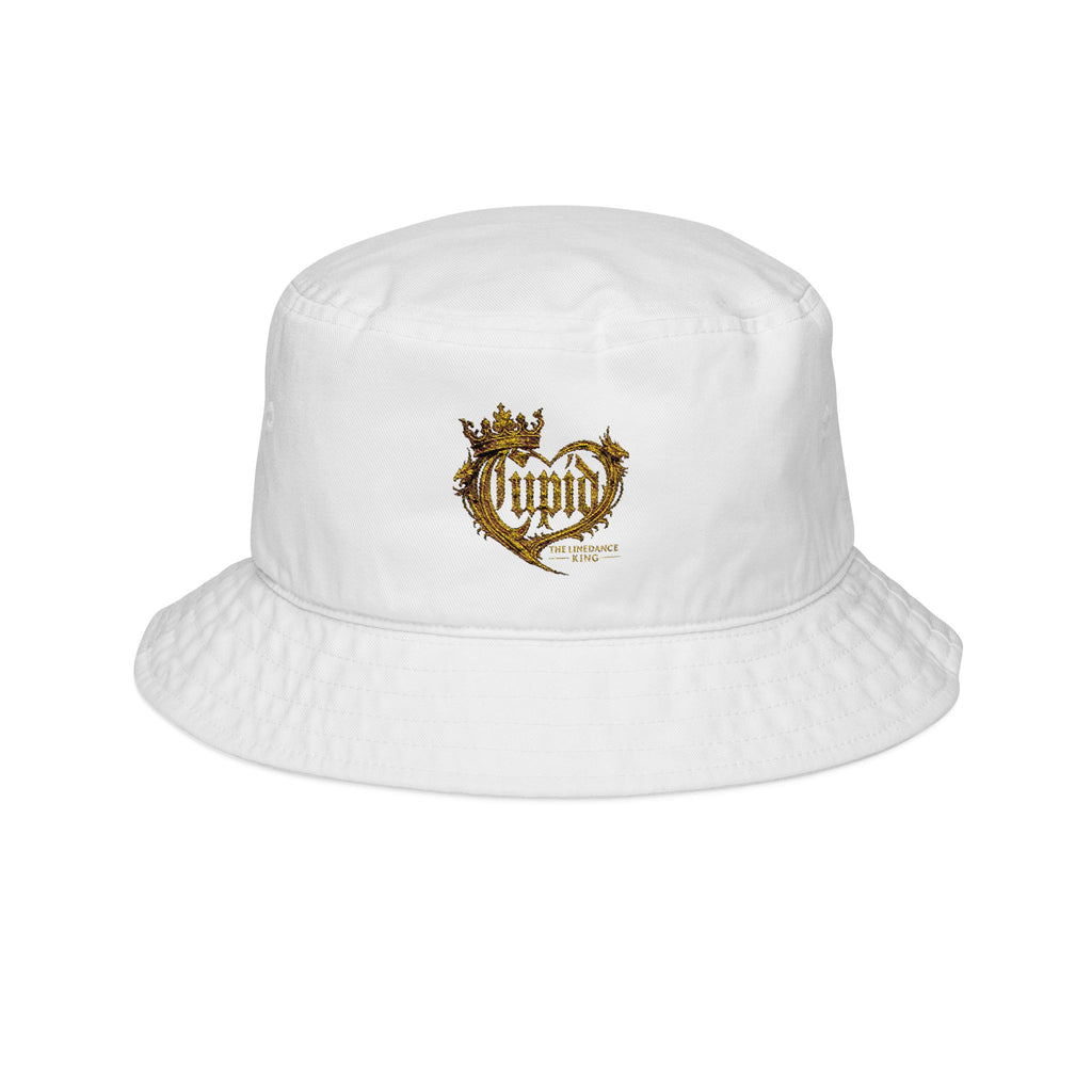 Embroidered Gold Heart Crest Bucket Hat